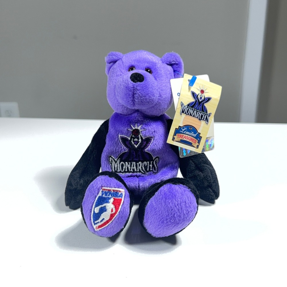 Limited Treasures Plush Bear WNBA OS Purple Sacramento Monarchs Griffith 33